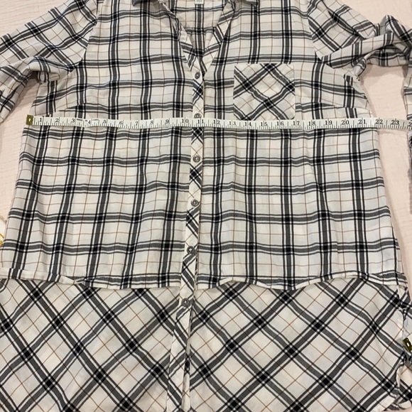 J Jill Mixed Plaid Flannel Button Down Tunic EUC - Picture 13 of 14